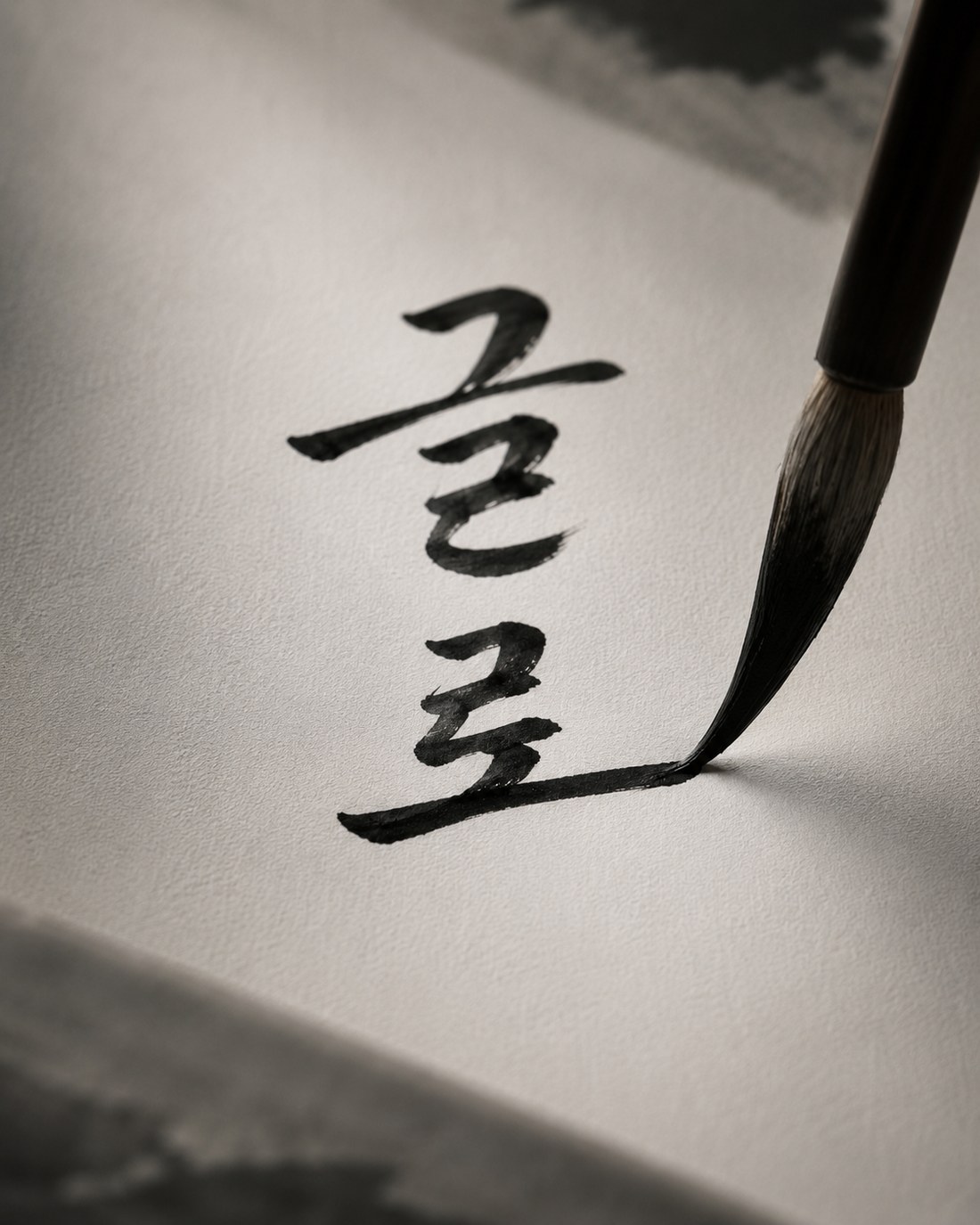 붓으로 쓴 ‘글로’ 캘리그래피